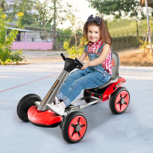 Go Kart Elettrico 12V per Bambini, Go Kart Pieghevole Con Volante E Sedile Regol - Afbeelding 13 van 13