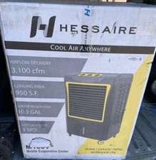 Hessaire Mobile Evaporative Air Cooler, 3100 CFM, 17in., Model# M150