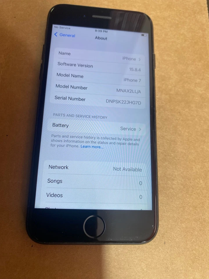 Apple iPhone 7 - 256GB - Black- fully  Unlocked - USED Fair - Image 4 of 4