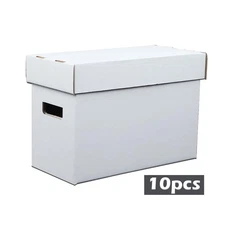 10Pcs Comic Books Storage Boxes Short Holds 150-175 Stackable Durable Archive US