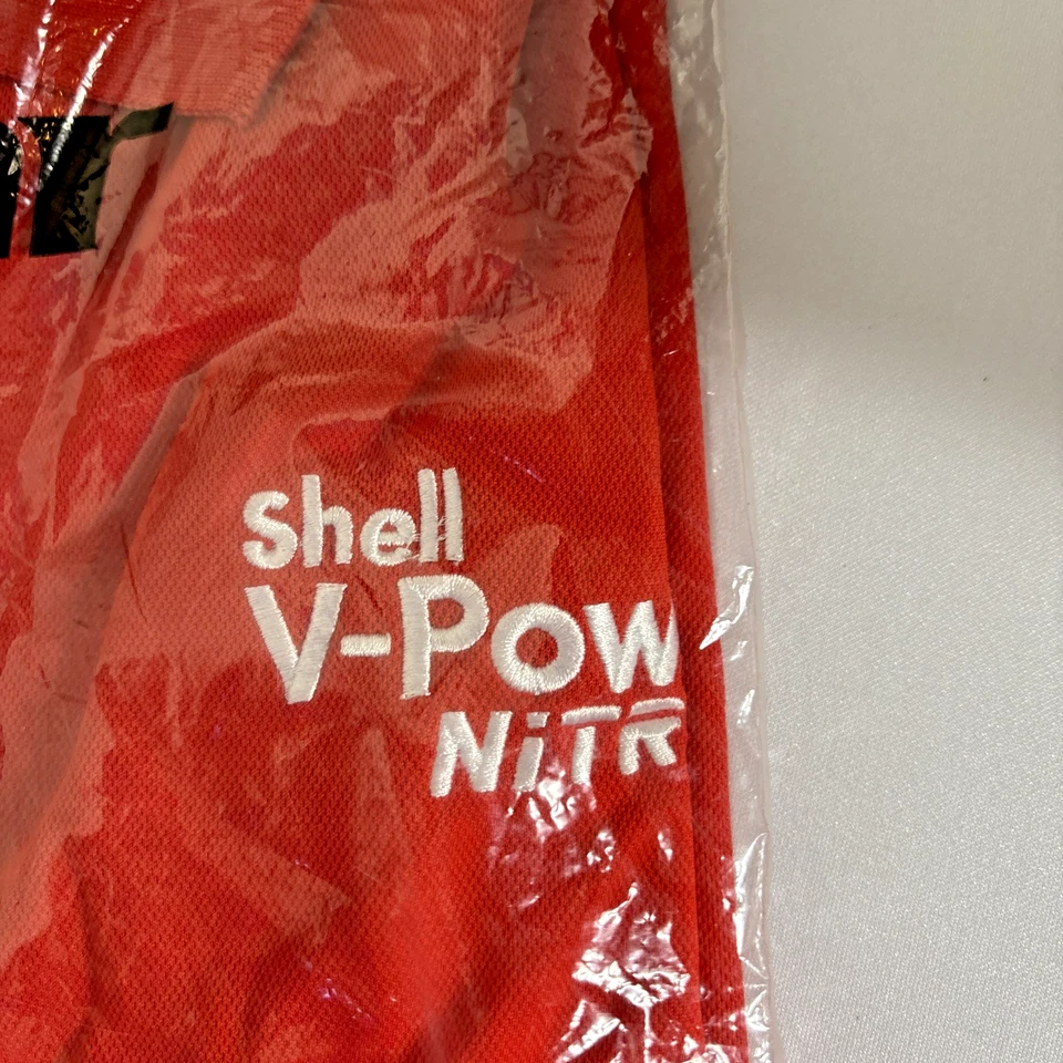 Shell Polo Shirt Size XL New Red Short Sleeve V Power Employee Uniform - Image 2 of 4