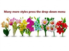 4" Unpotted Clay Orchid Stems Series Loose Handmade Flowers DIY Supply