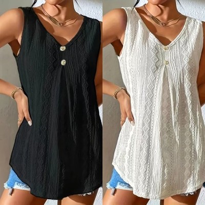 Damen Ärmelloses Tank Top Regular Fit Shirt Neu Zustand Medium Stretch