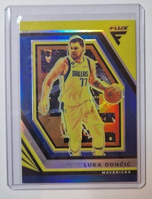 Luka Doncic 2023-24 Panini /99 Flux Blue Prizm #105 Mavericks Lakers-