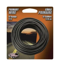 Coleman Cable 55671333 Black 12 AWG PVC Stranded Copper Primary Wire 11 ft.