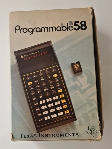 CALCULATRICE TEXAS INSTRUMENTS TI 58 PROGRAMMABLE TI-58 VINTAGE VENDU EN L'ETAT