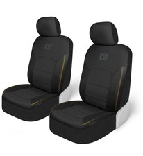 Cat FlexHybrid Car Seat Covers Black Premium Faux Leather  Mesh Seat Covers ...