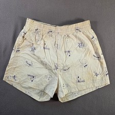 Vintage Swim Trunks Mens Medium 50s 60s Beach Shorts Sketch Graphic Mesh Jantzen