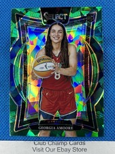 2025 #96 Georgia Amoore Panini Select WNBA Concourse Green Ice Prizm RC Mystics
