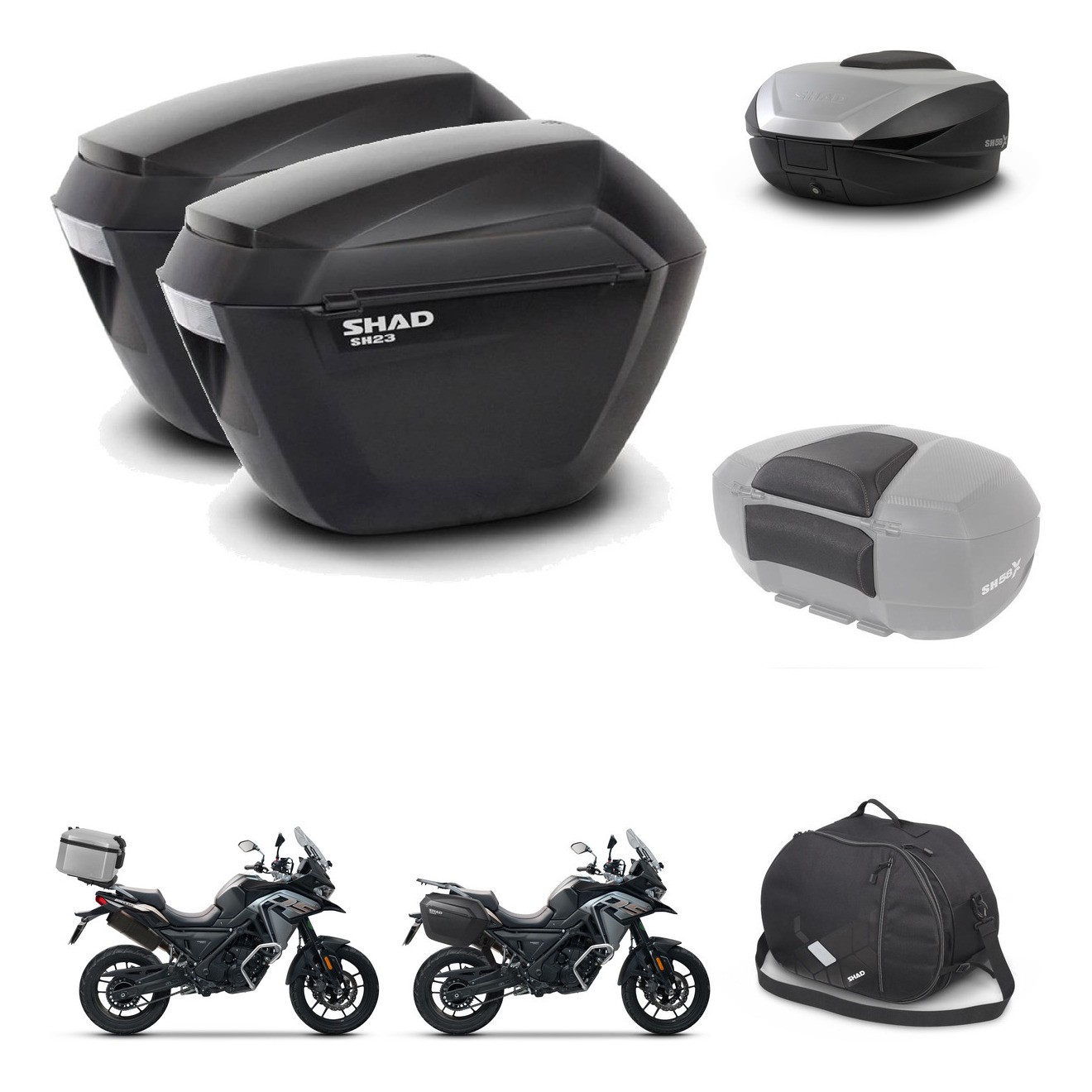 10191-SH59 Kofferraum + Montagehalterung + SH23 Kompatibel Mit Voge 650 650-image