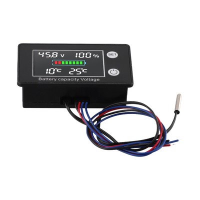 Spannungsmesser mit Temperaturregelung für sicheren Batteriebetrieb DC 10V 100V
