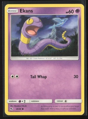 Ekans 26/68 Common Hidden Fates Pokemon Lightly Played