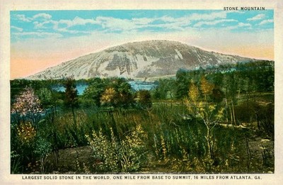 Vintage Stone Mountain GA Eighth Wonder Monolith Imperial Post Card