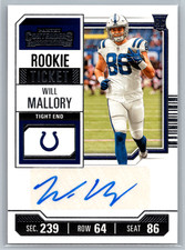 2023 Panini Donruss WILL MALLORY Base Rookie Ticket Auto #267