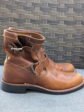 Chippewa Engineer Boots  Size 9D Vintage Boots Made In USA Vibram