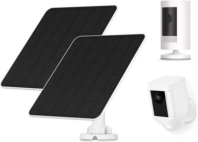 Solar Panel Ladegerät für Ring Kamera Stick Up Cam Spotlight Cam 5W 2 Pack IP65