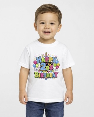 Jungen T-Shirt 2. Geburtstag Happy 2. Geburtstag Kinder Shirt Alter 2 Party Geschenk süß Tops