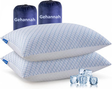 Travel Pillow - Large 2 Pack Compressible Camping Pillow for Sleeping - Shredded