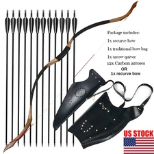 53" Traditional Recurve Bow Handmade Archery Mongolian Horsebow Hunting Longbow