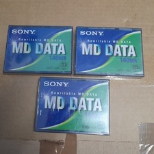 X3 Sony MD DATA 140 MB per Sony DSC-MD1, MDM-X4, Tascam 564, Yamaha MD4, MD4S, MD8
