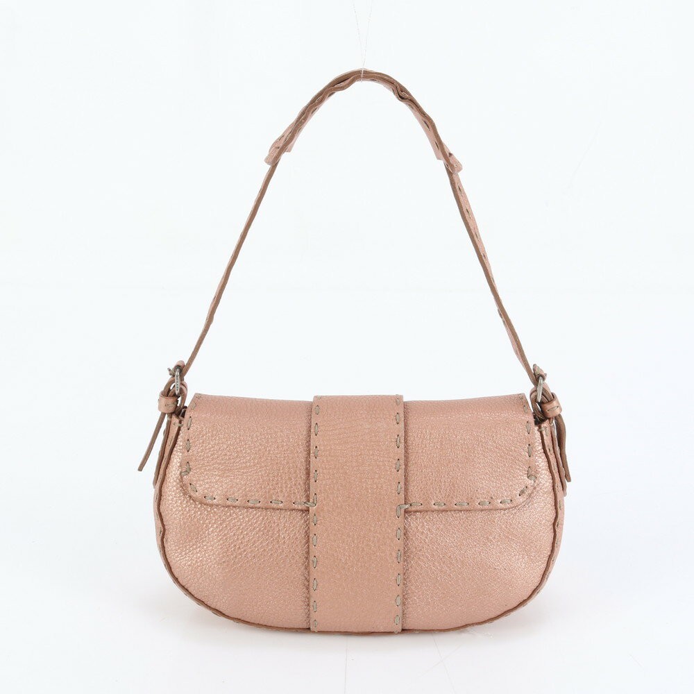 FENDI One Shoulder Bag Purse Selleria Leather Pink Authentic thumbnail 15