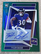 2022 Panini Rookies & Stars Signatures Green #153 Tyler Badie RC Rookie Auto /5