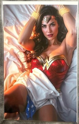 AP1 AUTO!! Wonder Woman BOUND Tied K  DOUBLE SIDED Deviant Nation