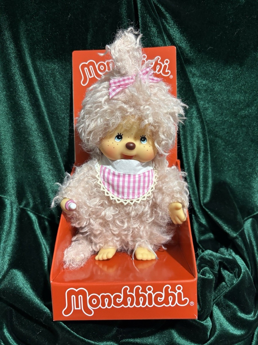 Monchhichi Pink Beige Fluffy girl 8 Inch Doll | eBay
