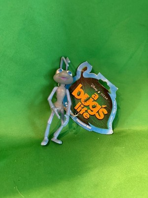 Vintage 1998 Disney Pixar A Bugs Life Flik Squeeze Me Keychain Vinyl Figure New