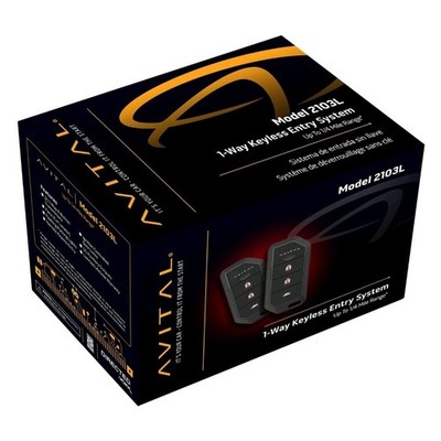 AVITAL 2103L / 1-Way Keyless Entry System w/2x  4-BUTTON REMOTES   **NEW**