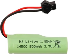 3.7V 500mAh 14500 Rechargeable Li ion Battery SM 2P Joint with USB Charger