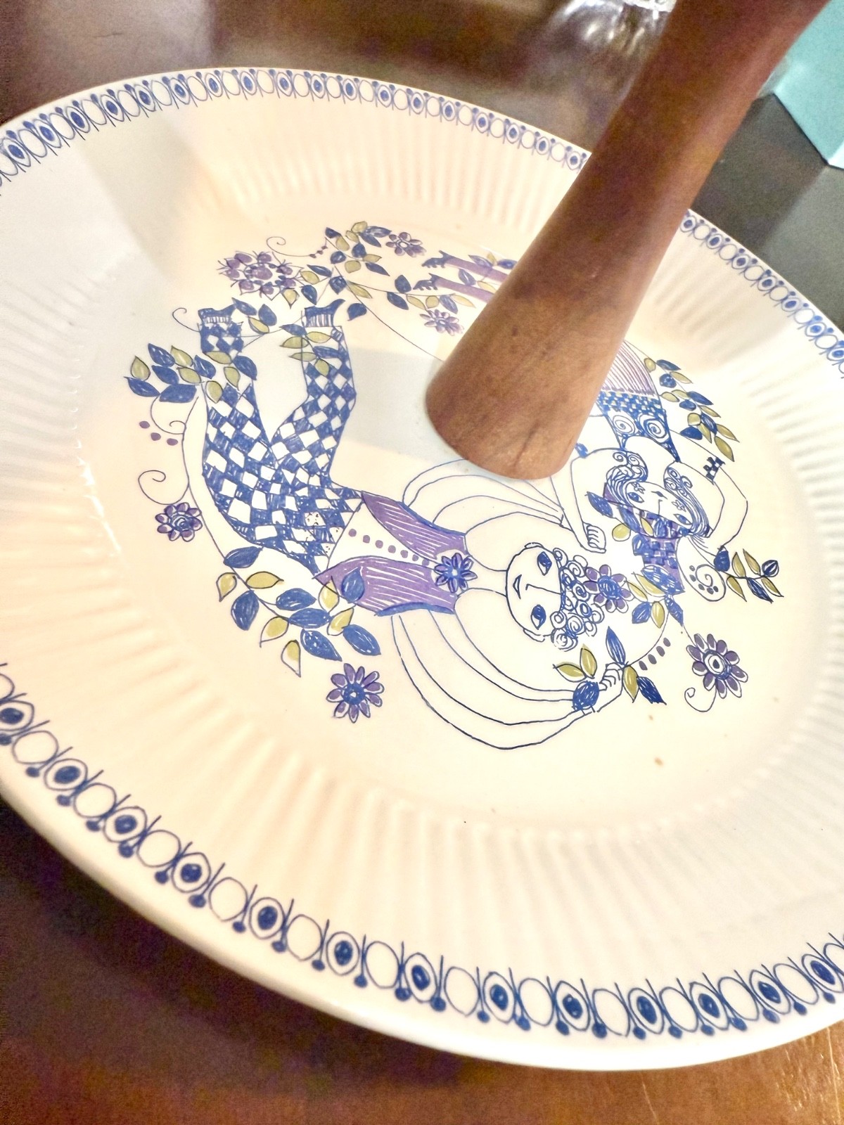 Vintage Figgjo Flint "Lotte" Turi Design Norway 2-Tier Server | Mid-Century