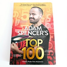 Adam Spencer's Top 100 Numbers Puzzles Trivia Book Large Paperback Free Postage