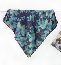 70 Cashmere 30 Silk Scarf Neckerchief Shawl 26'' Bandana petal Print Wrap new