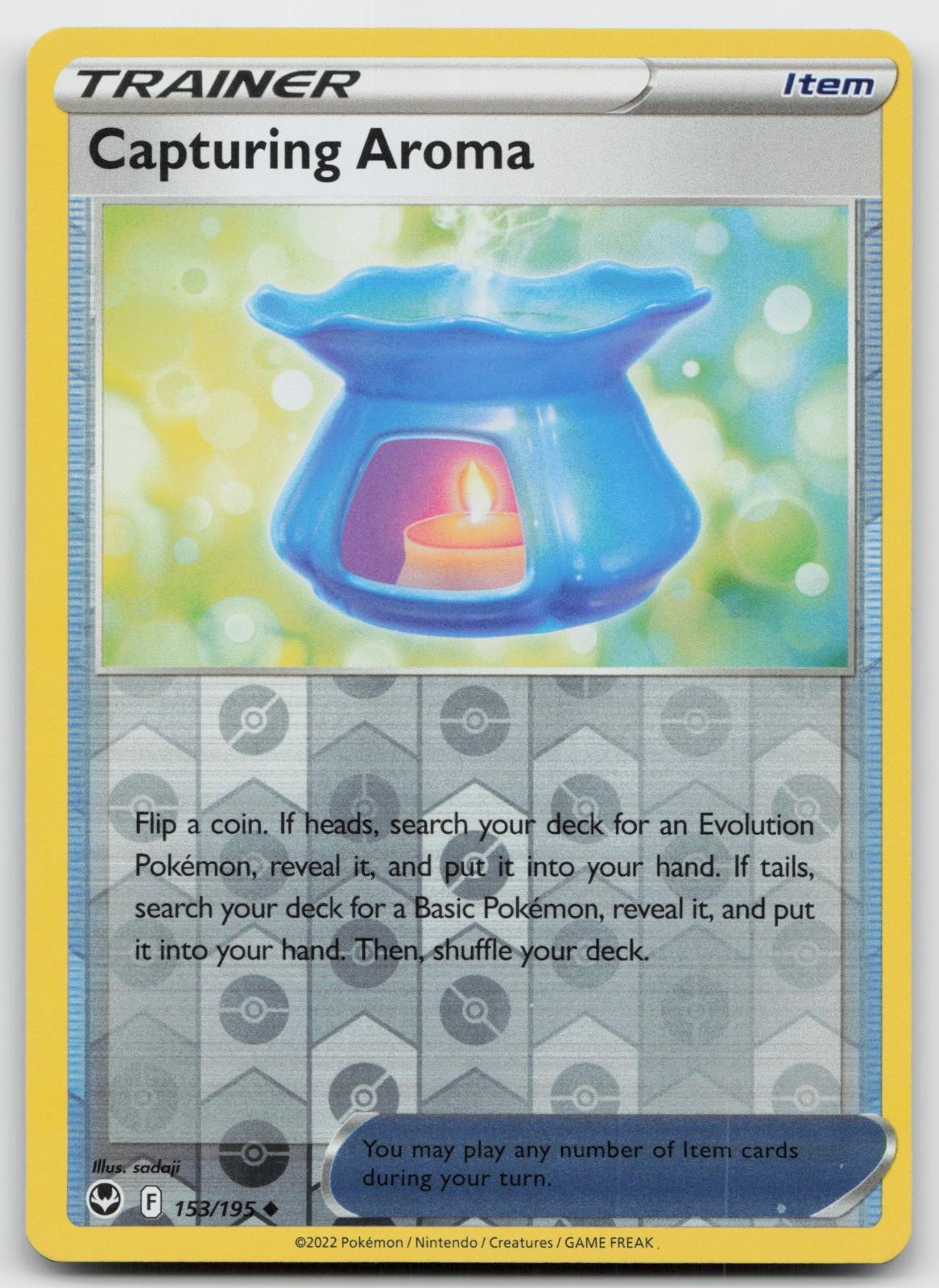 Capturing Aroma 153/195 Uncommon Silver Tempest Pokemon Reverse Holo NM