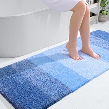 Bathroom Runner Rugs 59x24, Extra Soft Absorbent 59" x 24" Light Royal Blue