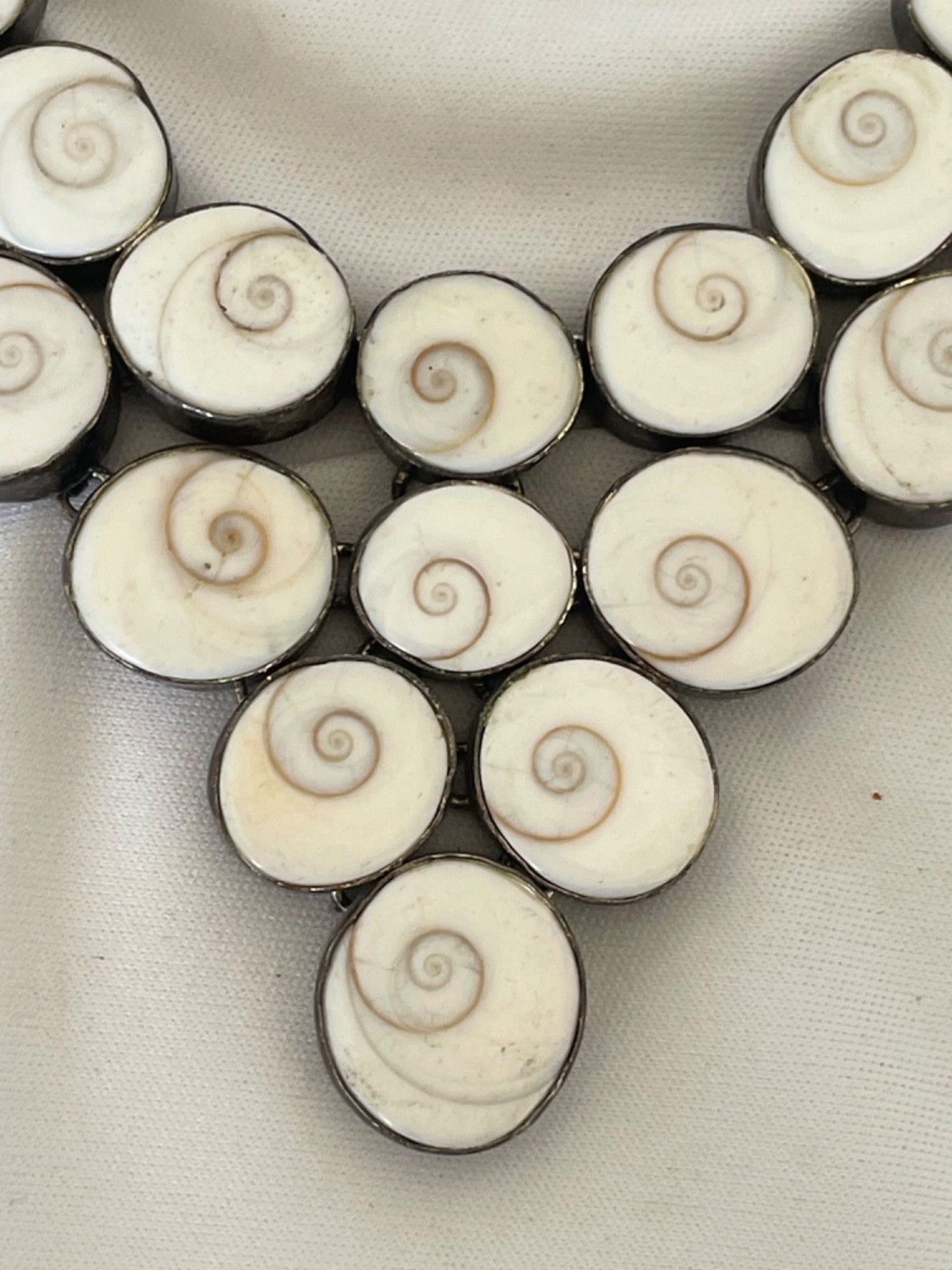 Handcrafted Statement SHIVA EYE SHELL Necklace - … - image 2