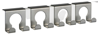 4Er Set TüRhaken Kleiderhaken TüRgarderobe Handtuchhalter Haken Garderobe Silber