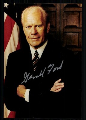 Gerald Ford 1913-2006 38. Präsident der USA Groß Foto Original Sign + G 50099