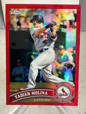2011 Topps Chrome 'Red Refractor' Yadier Molina #32 serial'd 21/25 Future HOF'er