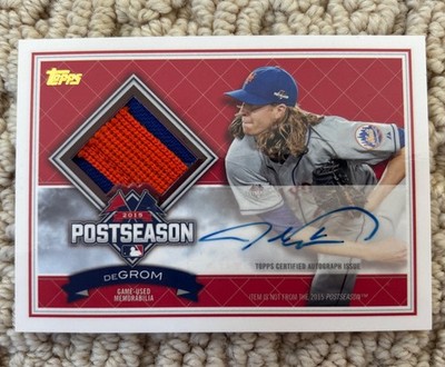 2016 Topps Series 1 Jacob DeGrom Postseason Patch Auto /50 New York Mets GU