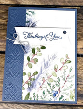 Stampin Up THINKING OF YOU Winter Meadow branches - Makes 4 Cards