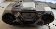 VINTAGE PHILIPS AZ1060 SILVER BOOMBOX CD/RADIO CASSETTE PLAYER RECORDER