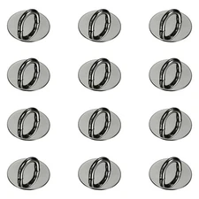 12pcs Phone Ring Holder 0.9" Adhesive Circle Cell Phone Ring Finger Grip, Black