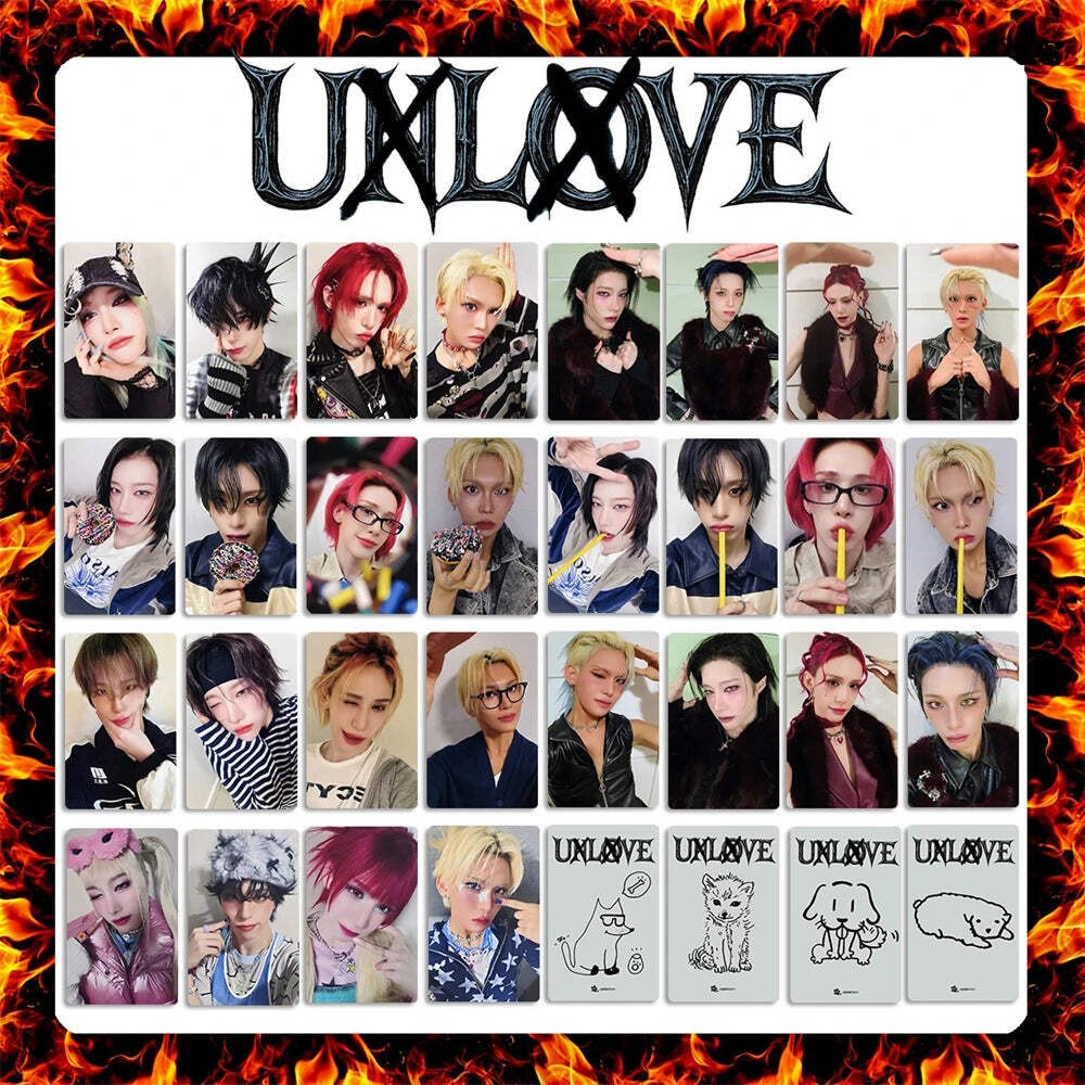 4Pcs KPOP XLOV Photocards UXLXVE Album Postcard Member Two-Sided