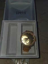 firetti Damen Armbanduhr Analog Roségold/Gold Metall Diamant-Indizes mit …