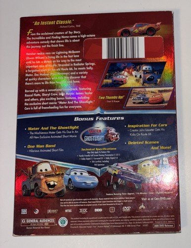 Disney Pixar Cars 2006 DVD Full Screen Family Entertainment Kids Laughter Fun - Picture 2 of 4