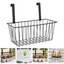  2 Pcs Panier De Rangement Porte Pour D'armoire Cuisine Suspendu Fil Métal Mural