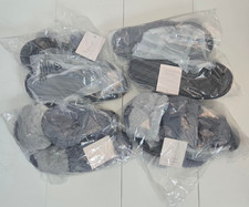 Lot of 4-LC Lauren Conrad Double Band Faux Fur Slide Indoor Slippers Gray M 7/8