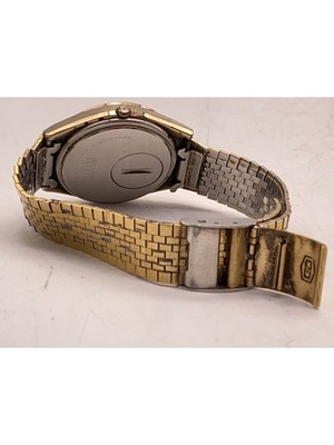 Seiko Grand Quartz 9943-8020 Vintage HGP Day Date Gold Round